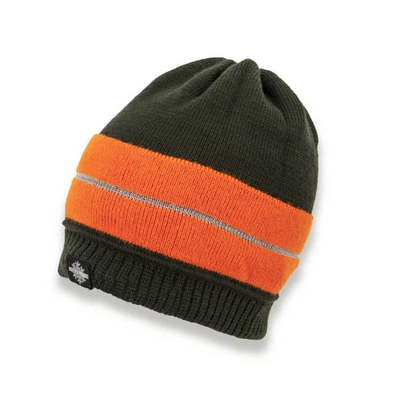 LODENHUT Strickmütze 91088 oliv signalorange Mütze Jagdmütze Forstmütze Beanie