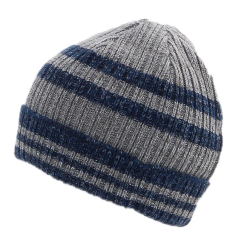 LODENHUT Strickmütze m. Innenfleece 54252 grau-jeans Mütze Wintermütze