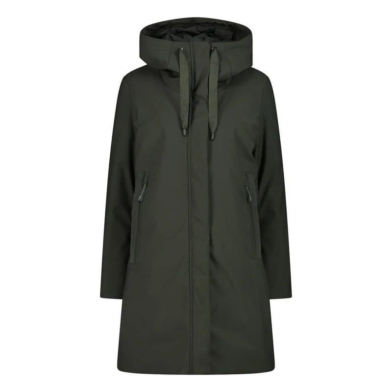CMP Damen Woman Coat Fix Hood Wintermantel 34K0266 forest Damenmantel