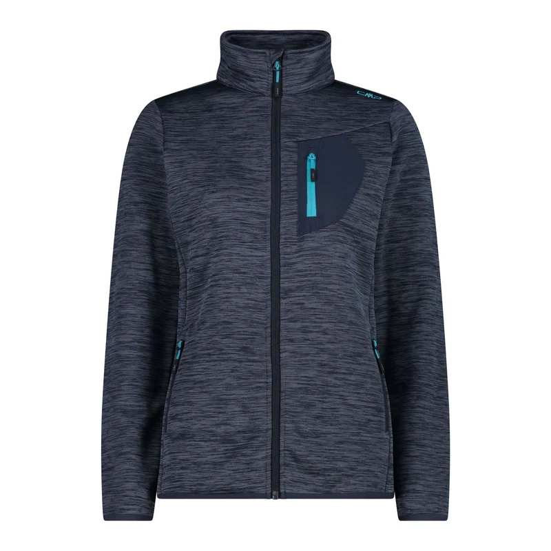 CMP Damen KnitTech Fleecejacke Woman Jacket 35H5146 b.blue mel.