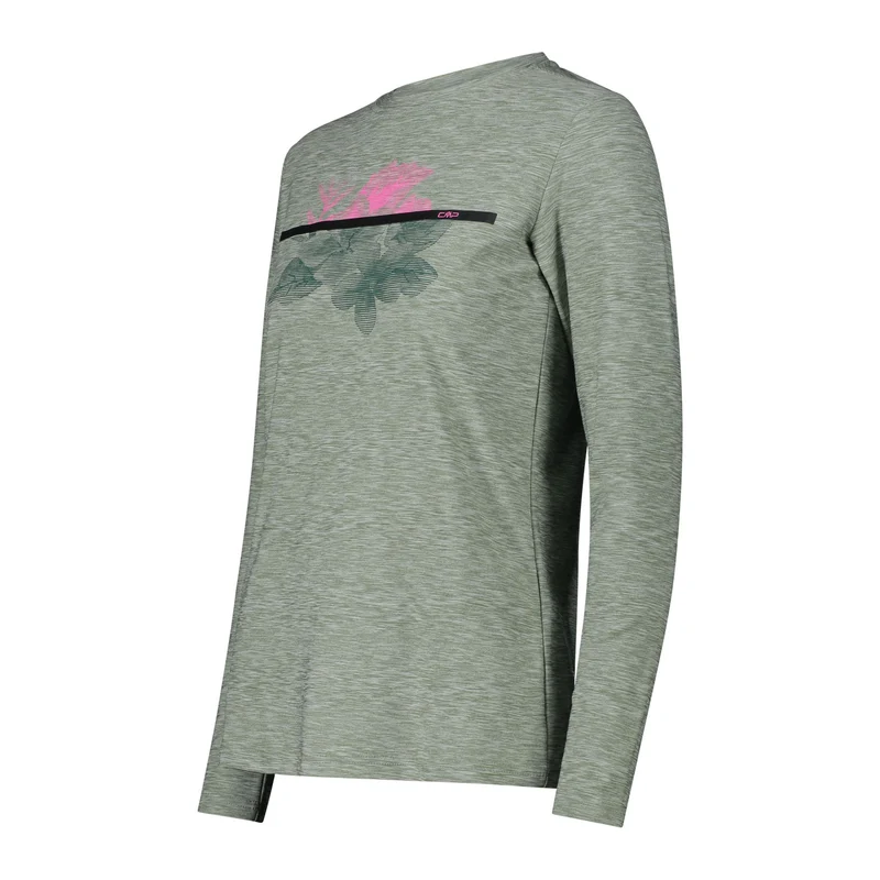 CMP Damen Shirt Woman T-Shirt longsleeve 33N2226 mineral mel. Stretch-Jersey