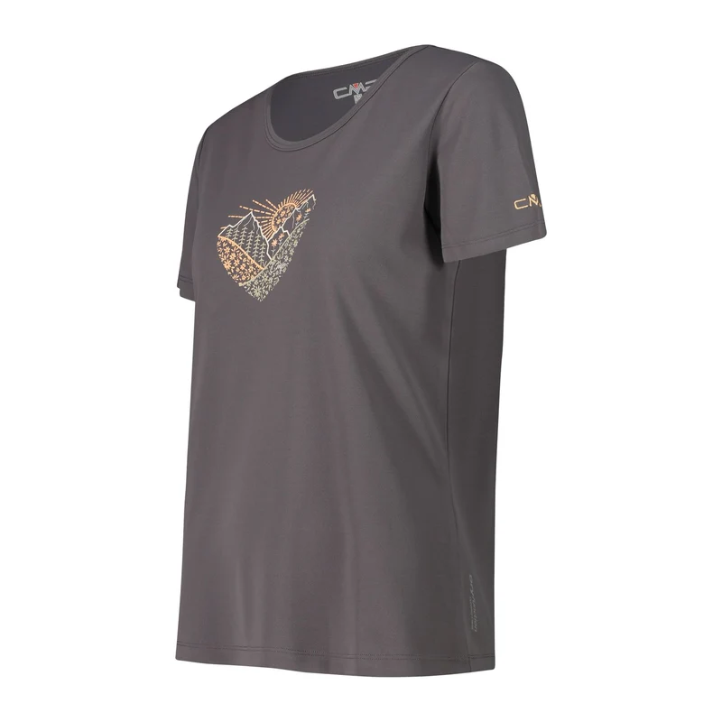 CMP Damen Shirt Pique Print woman T-Shirt 38T6656 terra