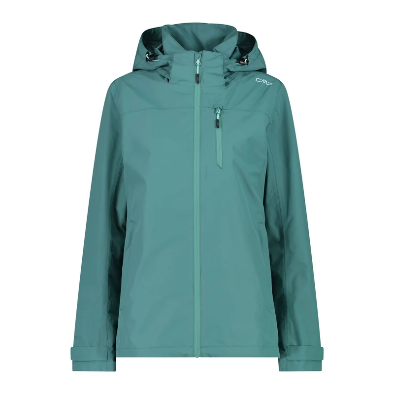 CMP Damen Ripstop Regenjacke Woman Jacket Zip Hood 35Z5036 agave
