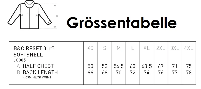 B&C Outerwear Reset 10.000 mm wasserdichte Softshelljacke