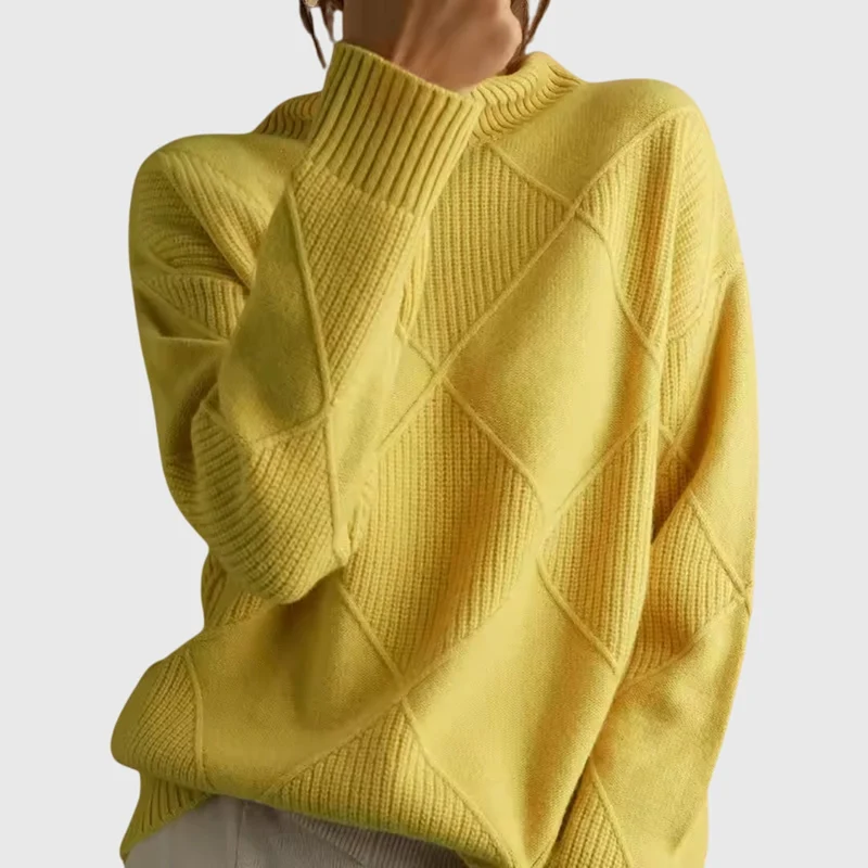 Nele | Damen Pullover mit geometrischem Muster für Herbst