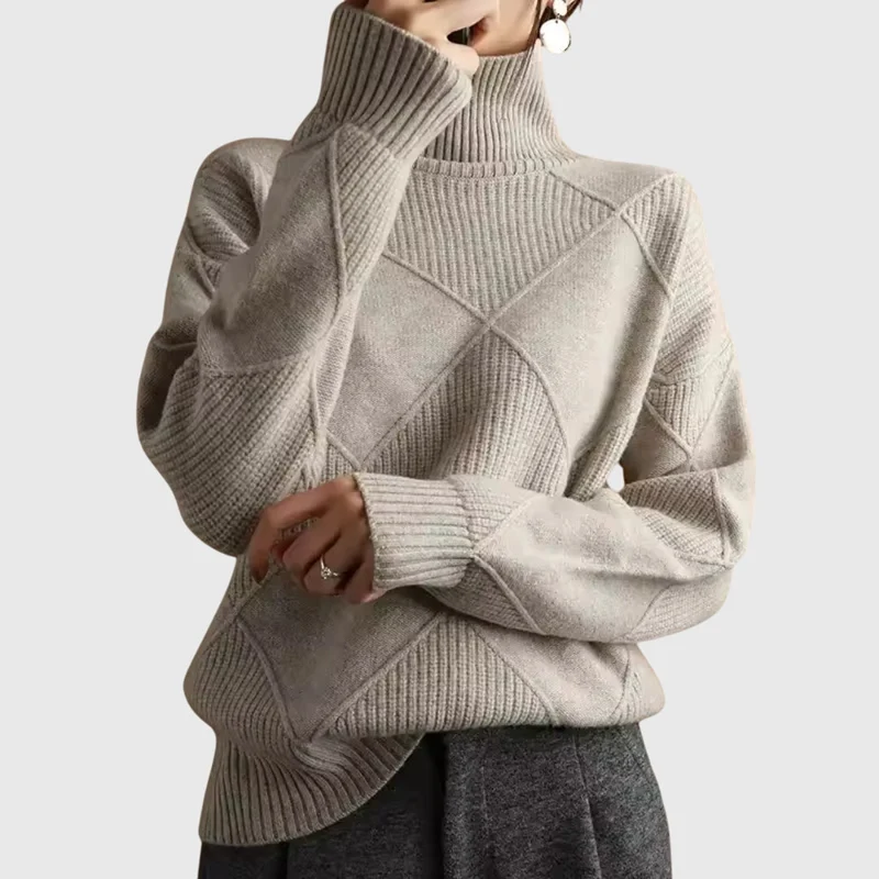 Nele | Damen Pullover mit geometrischem Muster für Herbst