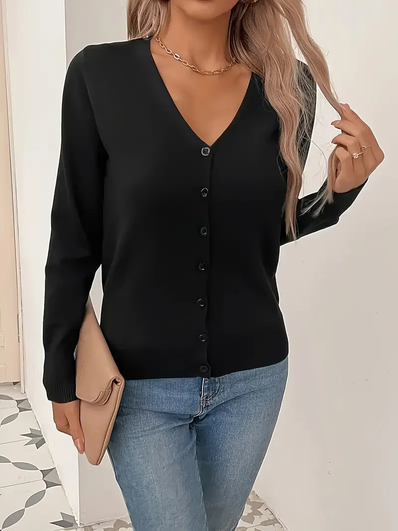 Frieda | Minimalistische Damen Strickjacke aus Viskose zum Layern