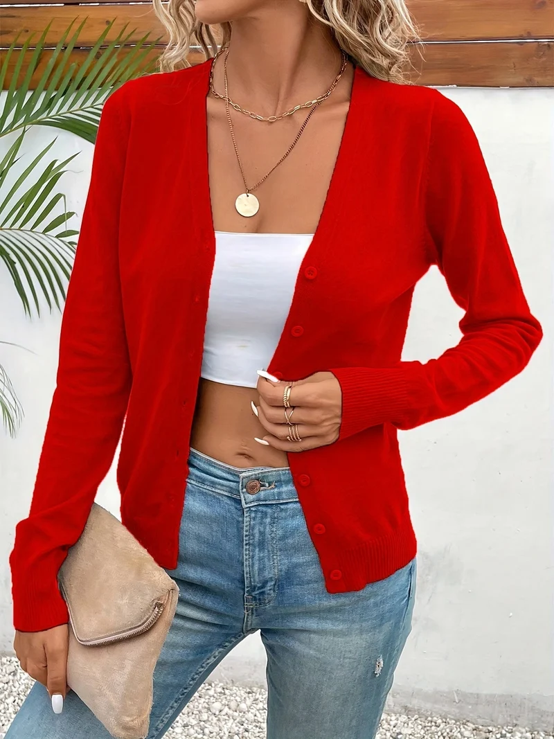 Frieda | Minimalistische Damen Strickjacke aus Viskose zum Layern