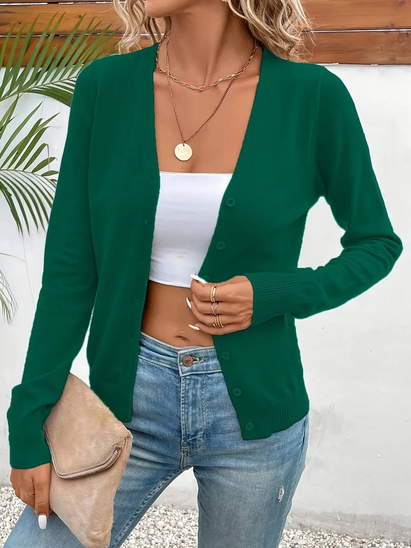 Frieda | Minimalistische Damen Strickjacke aus Viskose zum Layern