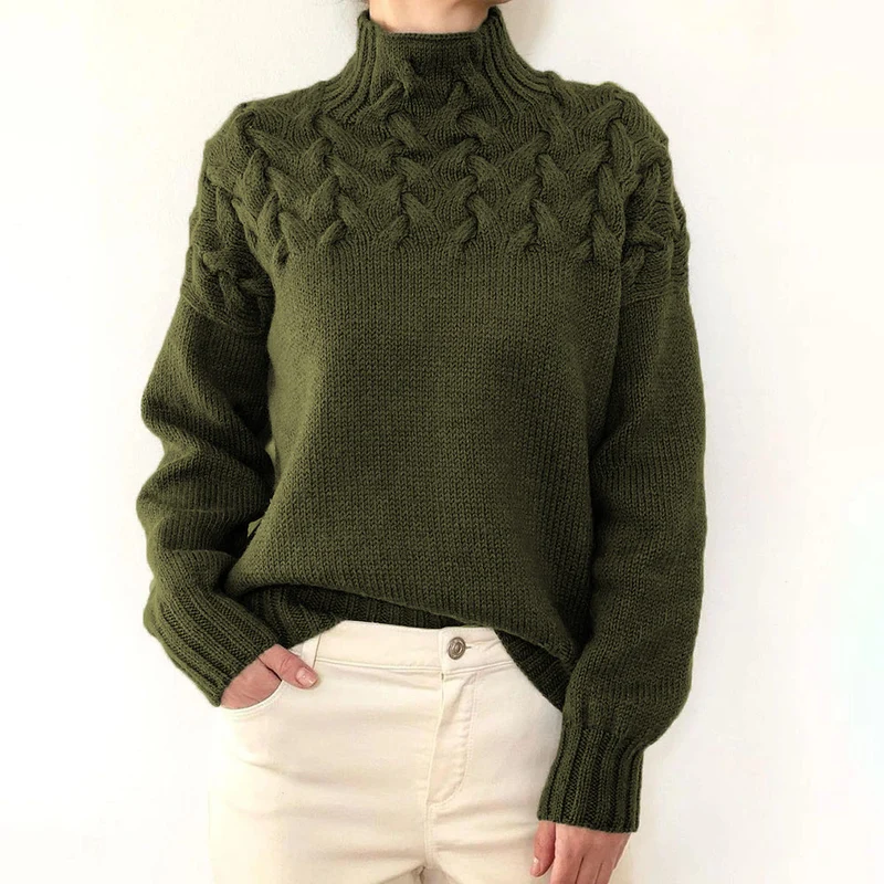 Clara | Damen Kuschel-Rollkragen Pullover zum Schichten