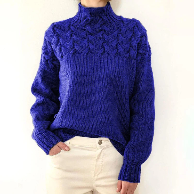 Clara | Damen Kuschel-Rollkragen Pullover zum Schichten