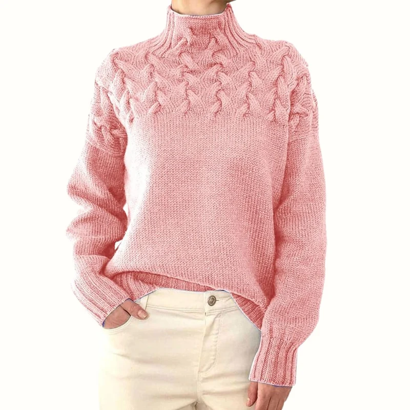 Clara | Damen Kuschel-Rollkragen Pullover zum Schichten