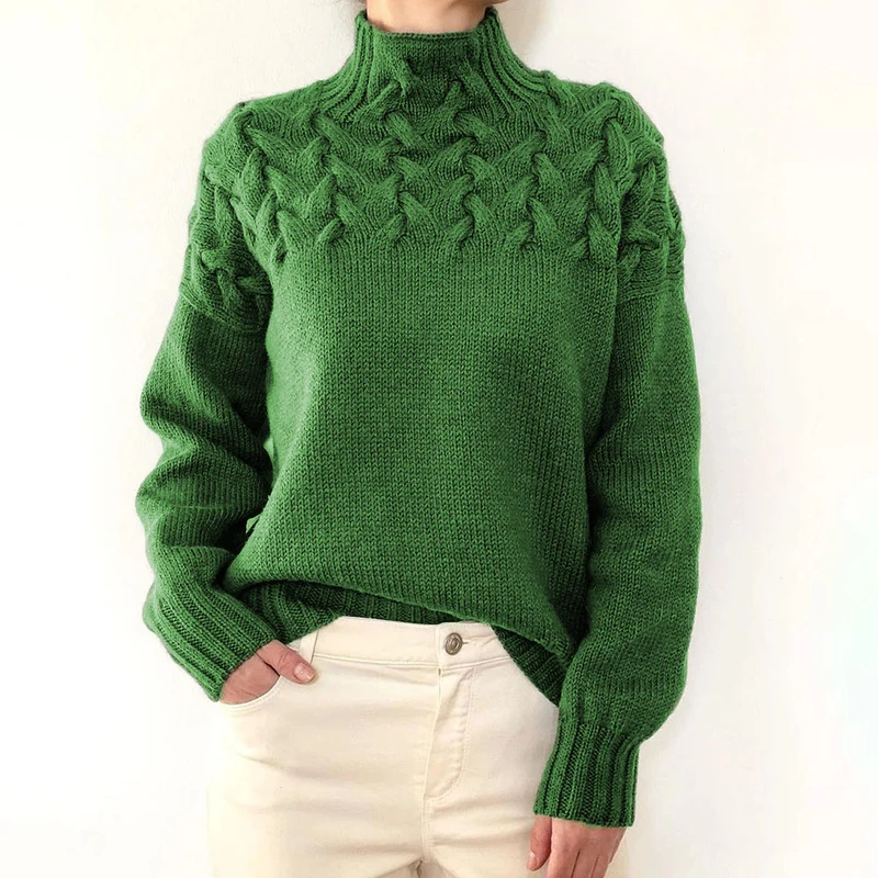 Clara | Damen Kuschel-Rollkragen Pullover zum Schichten