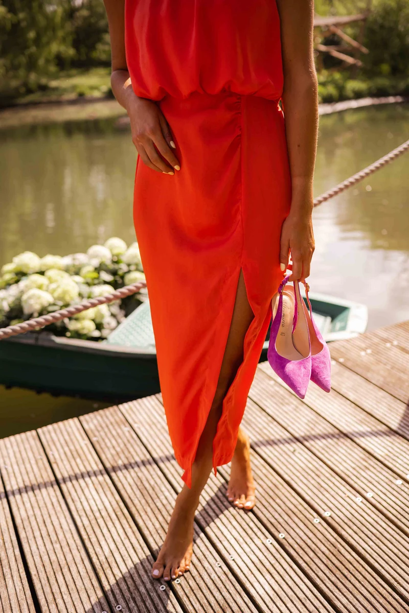 Alina | Damen Abendkleid Midilänge für Hochzeitsgäste