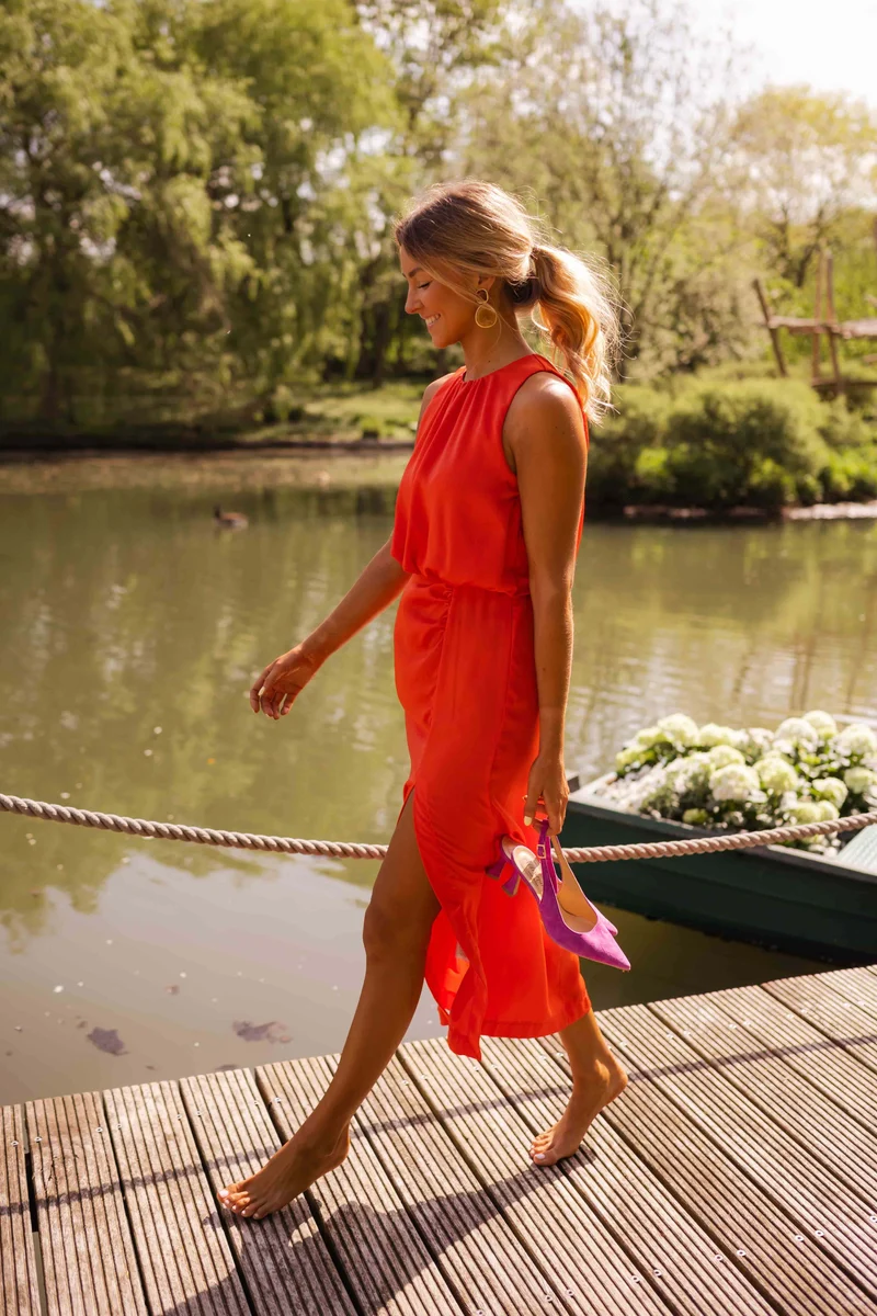 Alina | Damen Abendkleid Midilänge für Hochzeitsgäste