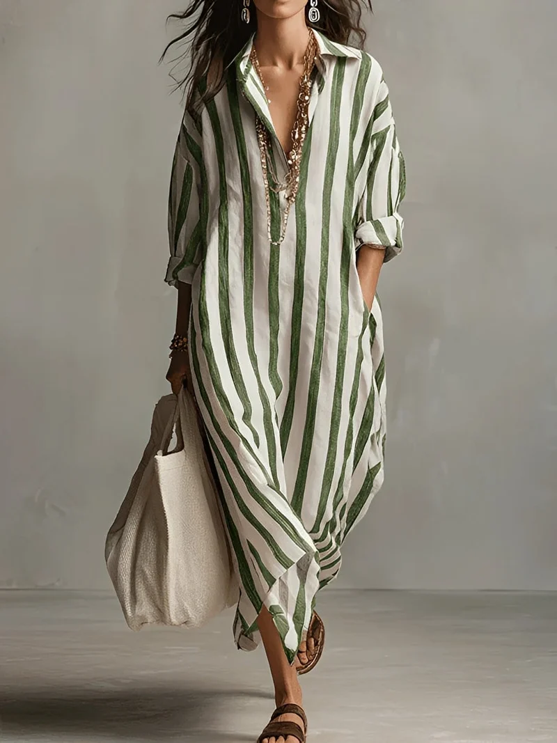 Mila | Damen Oversize Hemdblusenkleid für Herbst