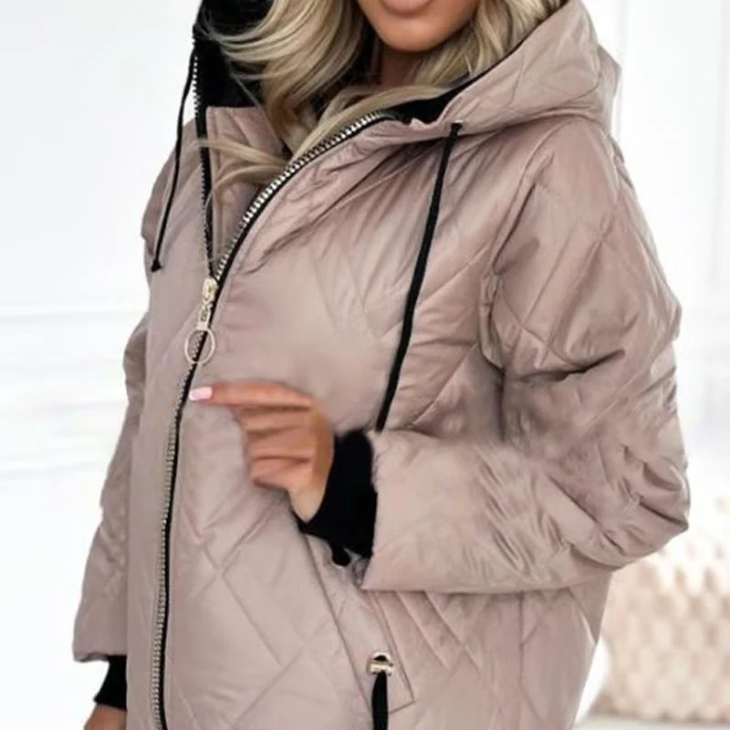 Marie | Damen Praktische Herbst-Jacke mit Kapuze