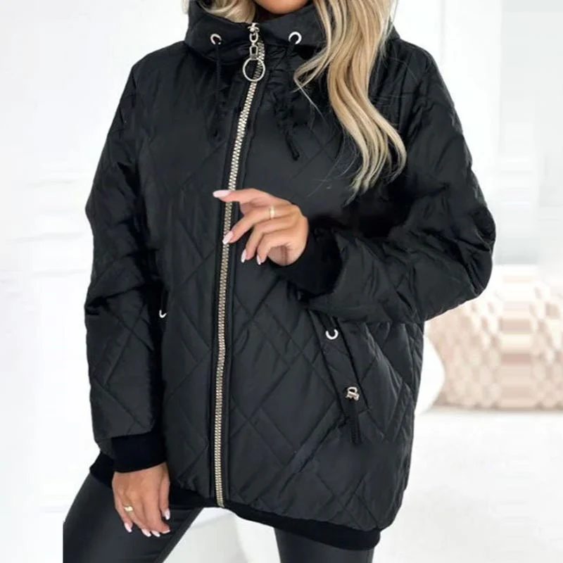 Marie | Damen Praktische Herbst-Jacke mit Kapuze