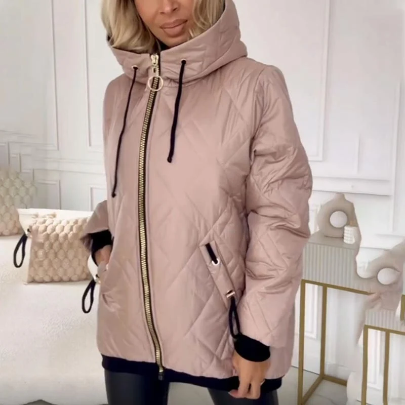 Marie | Damen Praktische Herbst-Jacke mit Kapuze