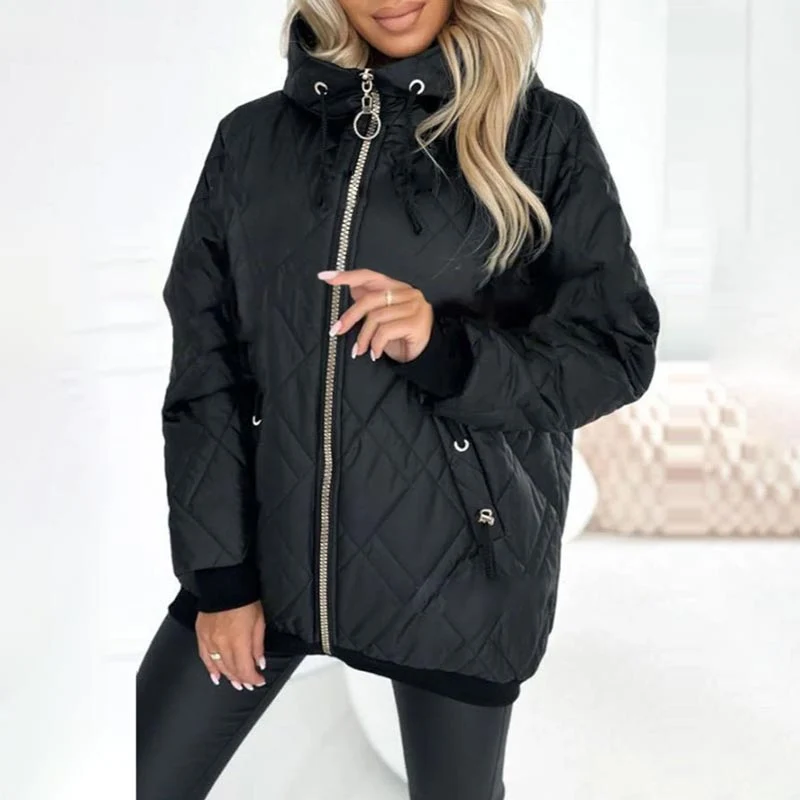 Marie | Damen Praktische Herbst-Jacke mit Kapuze