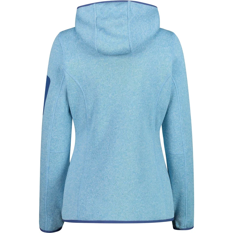 CMP Damen knitted melange Zip Hoodie Jacke 3H19826 cielo-dusty blue
