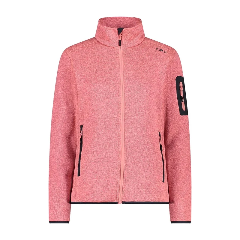 CMP Damen knitted melange Fleecejacke 3H14746 orchidea-lotus