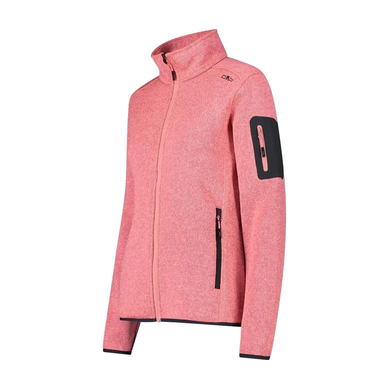CMP Damen knitted melange Fleecejacke 3H14746 orchidea-lotus