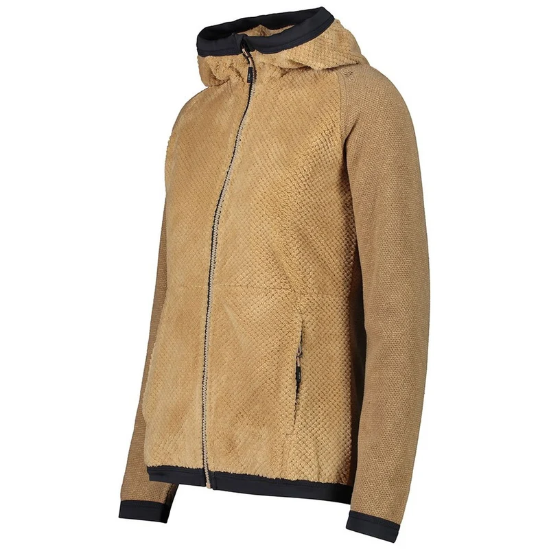 CMP Damen Hybrid Jacket Woman Fix Hood 33P2326 sesamo Fleecejacke