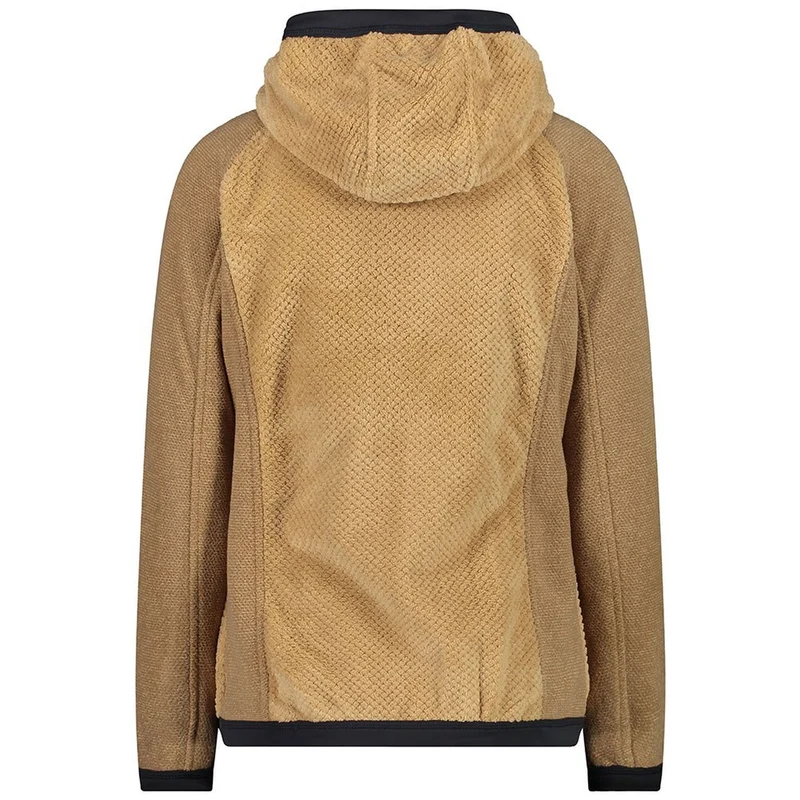 CMP Damen Hybrid Jacket Woman Fix Hood 33P2326 sesamo Fleecejacke
