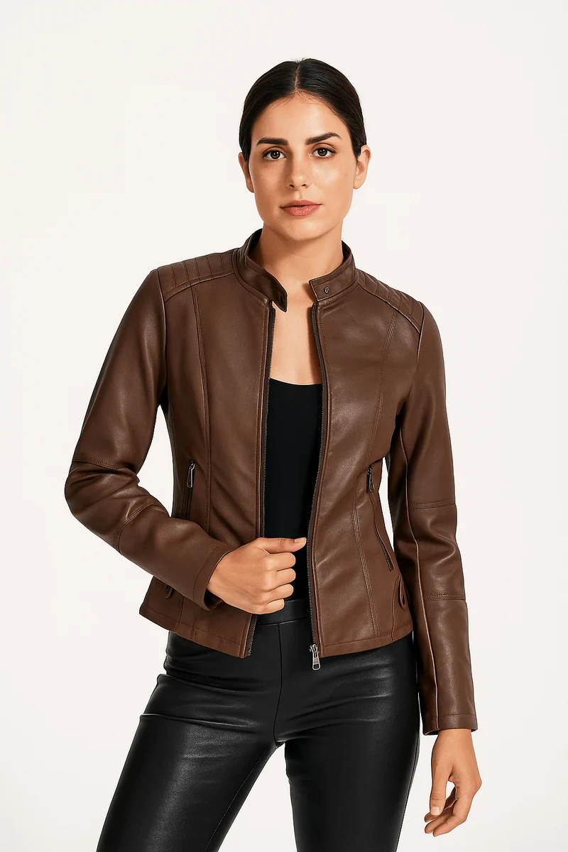 Schicke Maßgeschneiderte Lederjacke