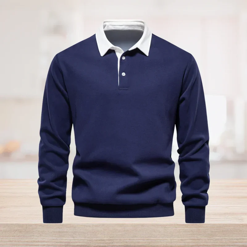 Langärmshirt Mit Polokragen