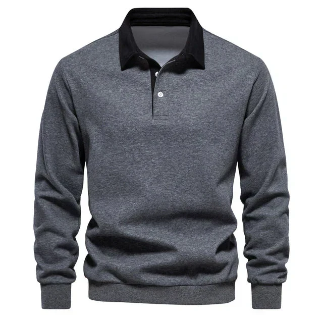 Langärmshirt Mit Polokragen