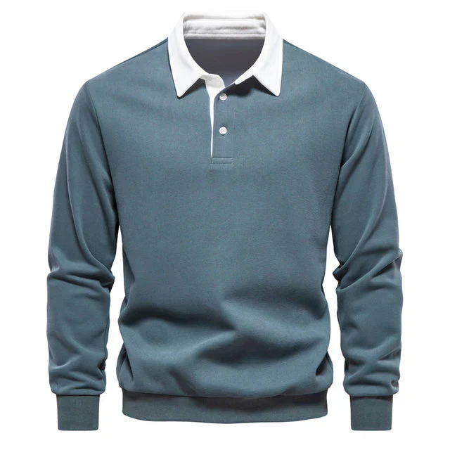 Langärmshirt Mit Polokragen