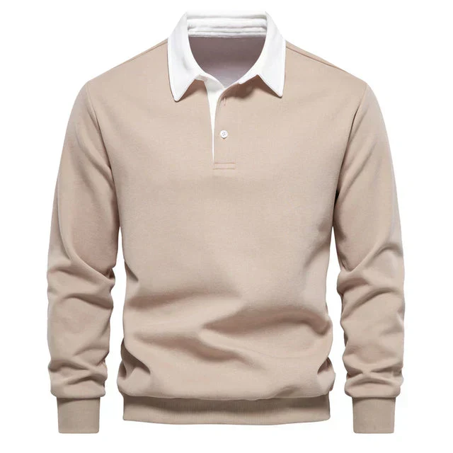 Langärmshirt Mit Polokragen