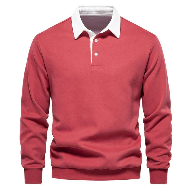 Langärmshirt Mit Polokragen