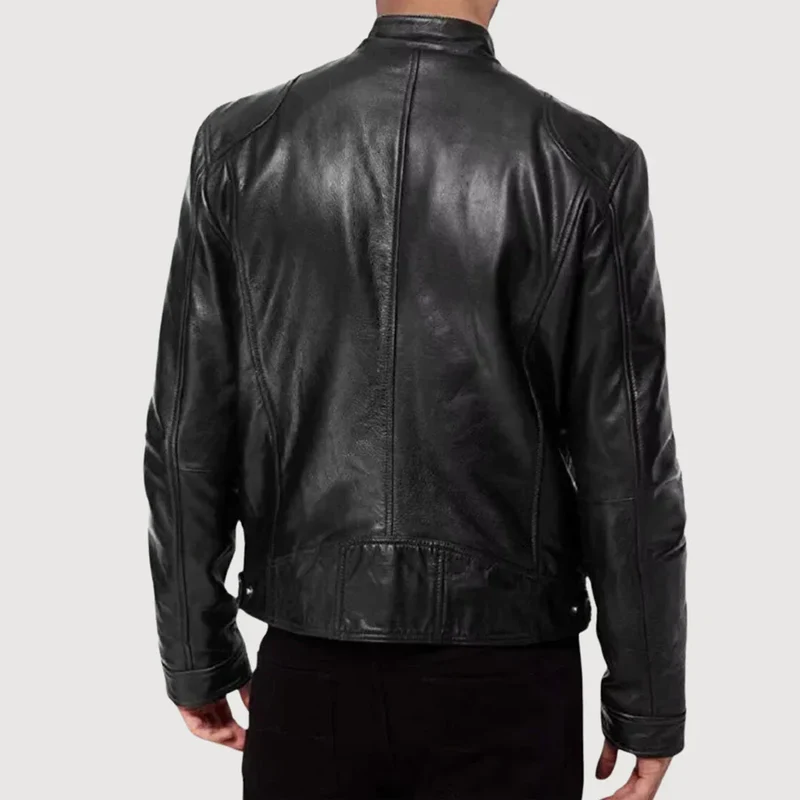 Stilvolle Biker Herren Lederjacke