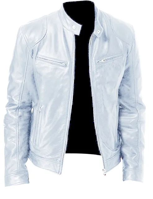Stilvolle Biker Herren Lederjacke