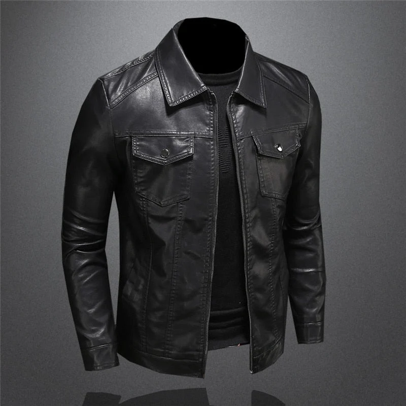 Overshirt Lederjacke für Herren