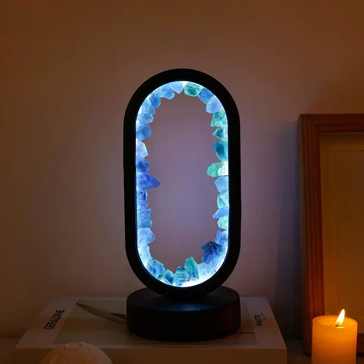 MONDO Tischlampe, natürlichem Amethyst