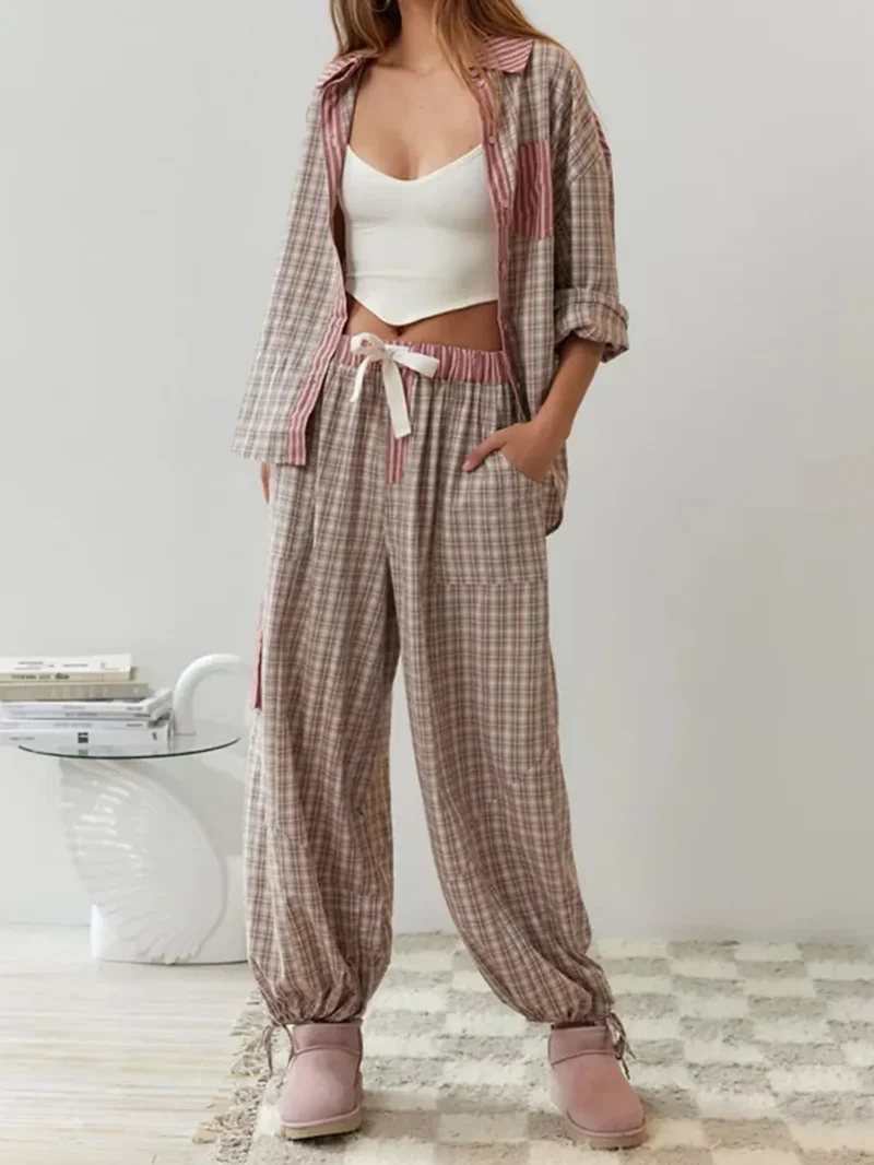 Zweiteiliges lässiges Pyjama Set