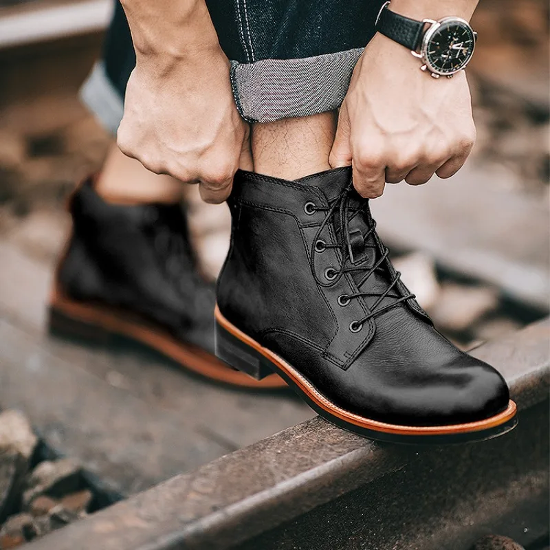 Retro Winter Schnürstiefel