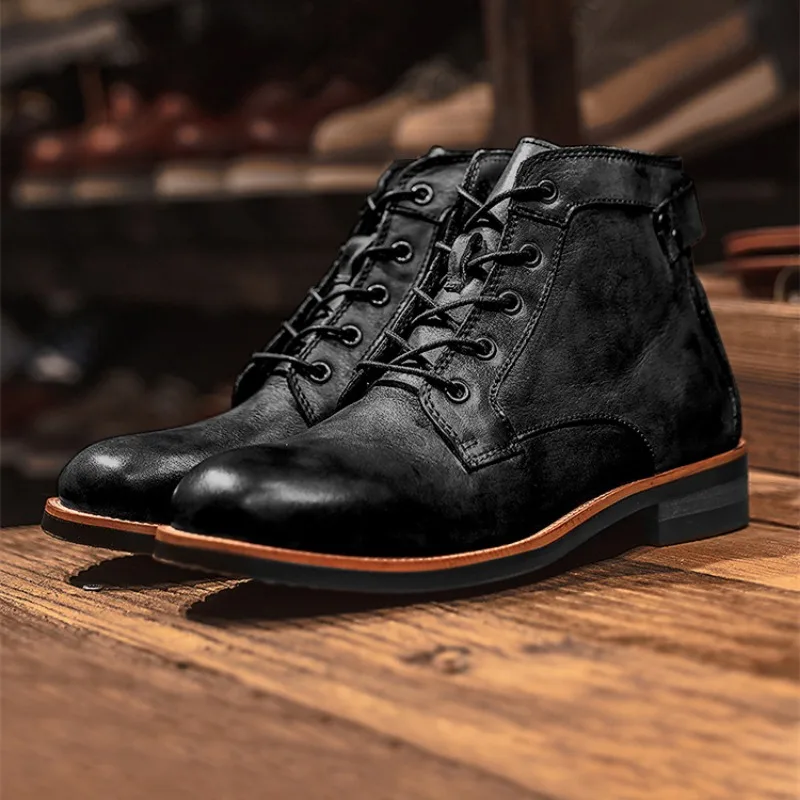 Retro Winter Schnürstiefel