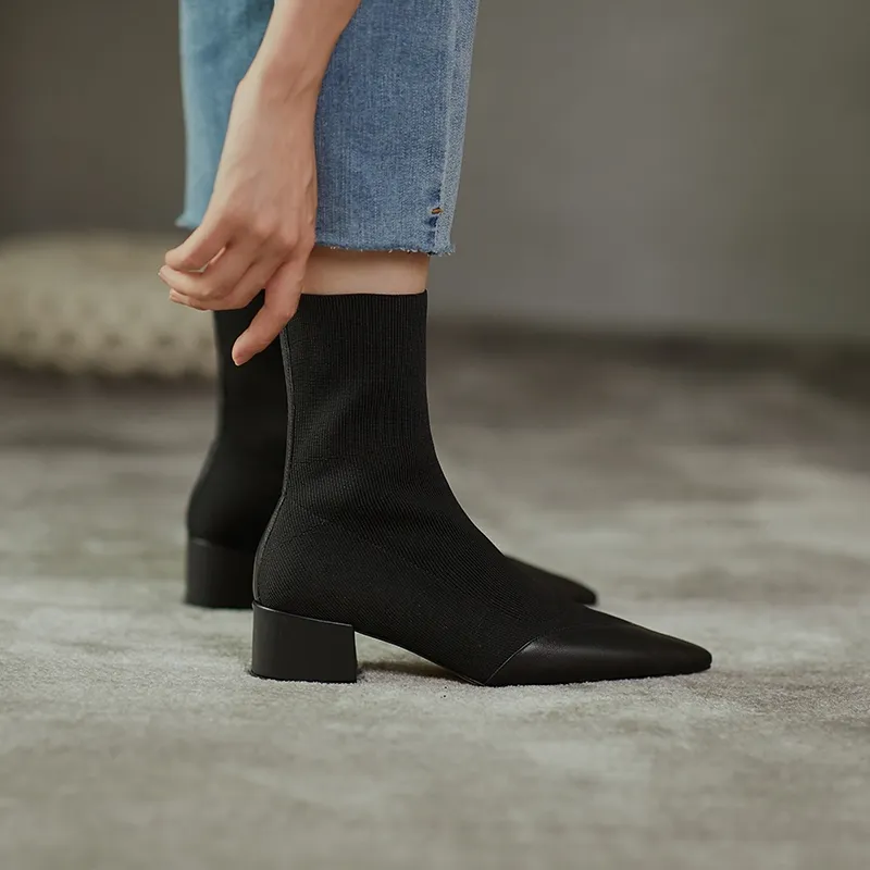 Moderne Knitted Sock-Stiefel