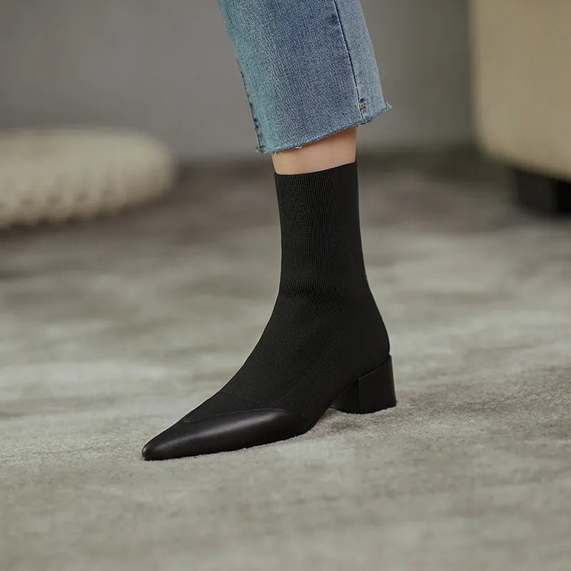 Moderne Knitted Sock-Stiefel