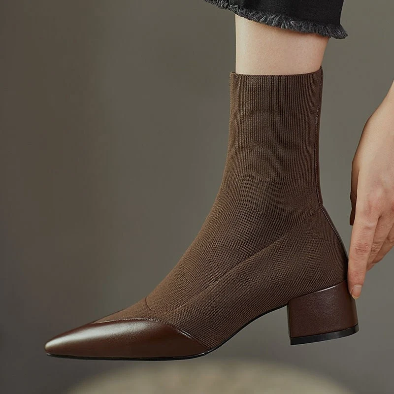 Moderne Knitted Sock-Stiefel