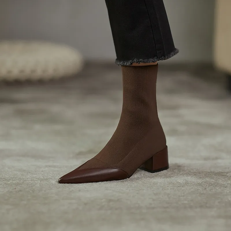 Moderne Knitted Sock-Stiefel
