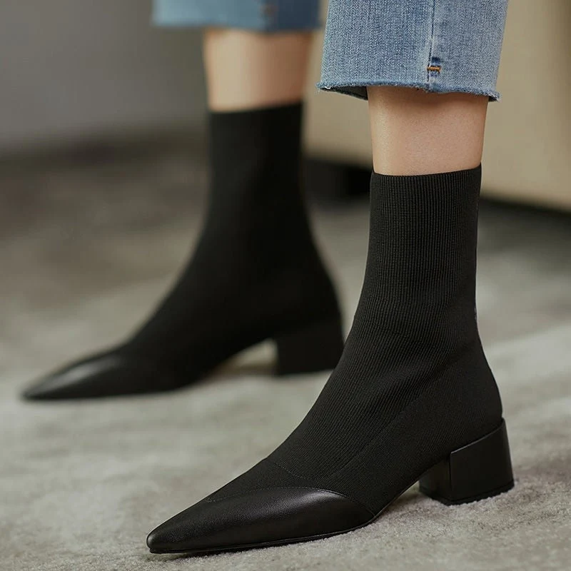 Moderne Knitted Sock-Stiefel