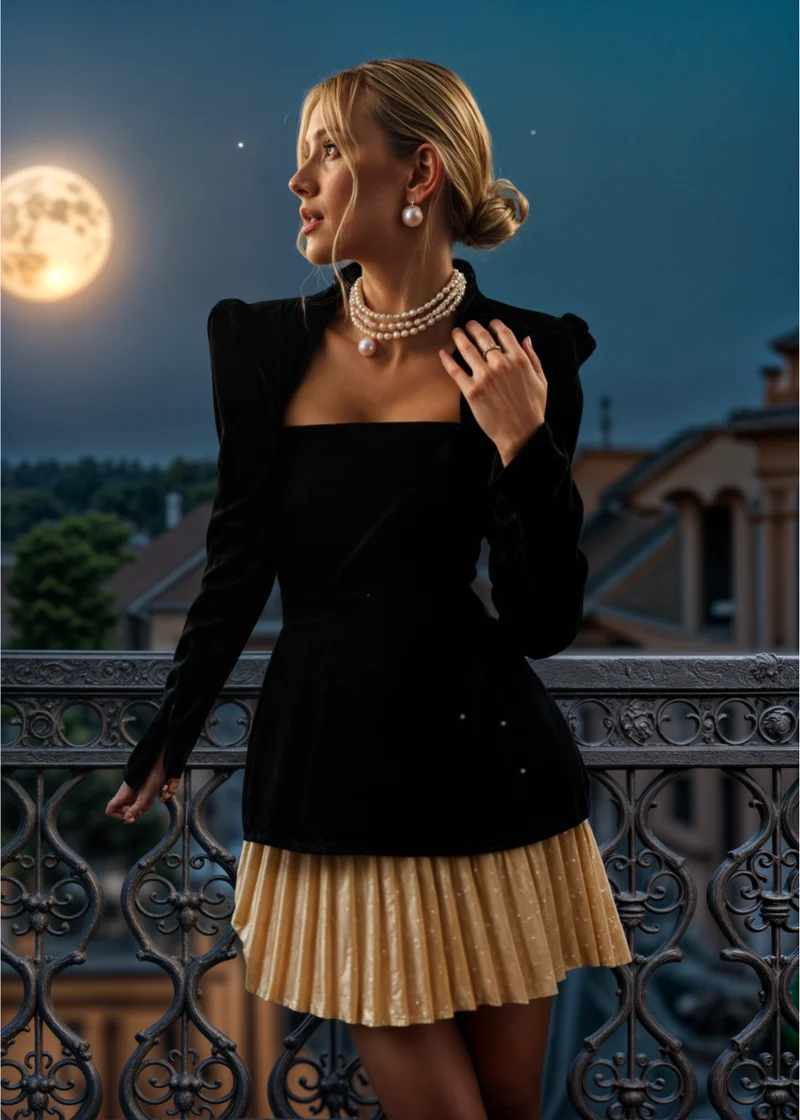 Amanda | Samt-Minikleid