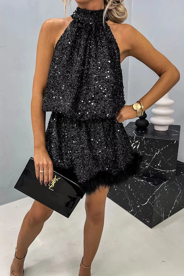 Zara | Geschnittenes Halterneck Minikleid