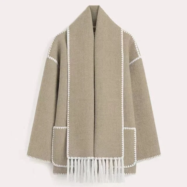 Viona | Bequeme Umhangjacke aus Wolle